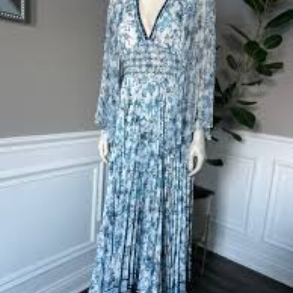 32 - NWT ALICE + OLIVIA SION SUNBURST MAXI DRESS - Picture 7 of 9